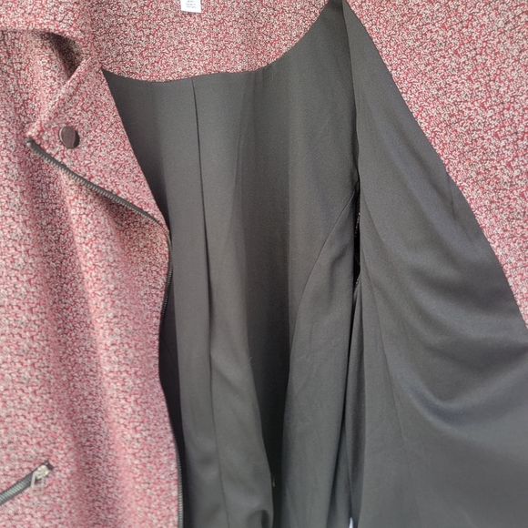 Westport plus size fully zipped moto red & black speckles jacket blazer size 2X - Picture 7 of 9